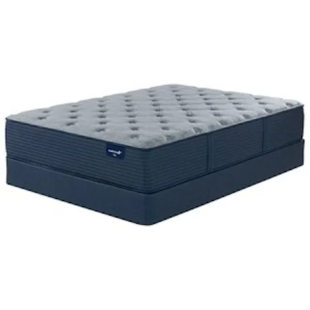Queen 14" Plush Encased Coil Mattress and 6" Low Profile Steel Foundation
